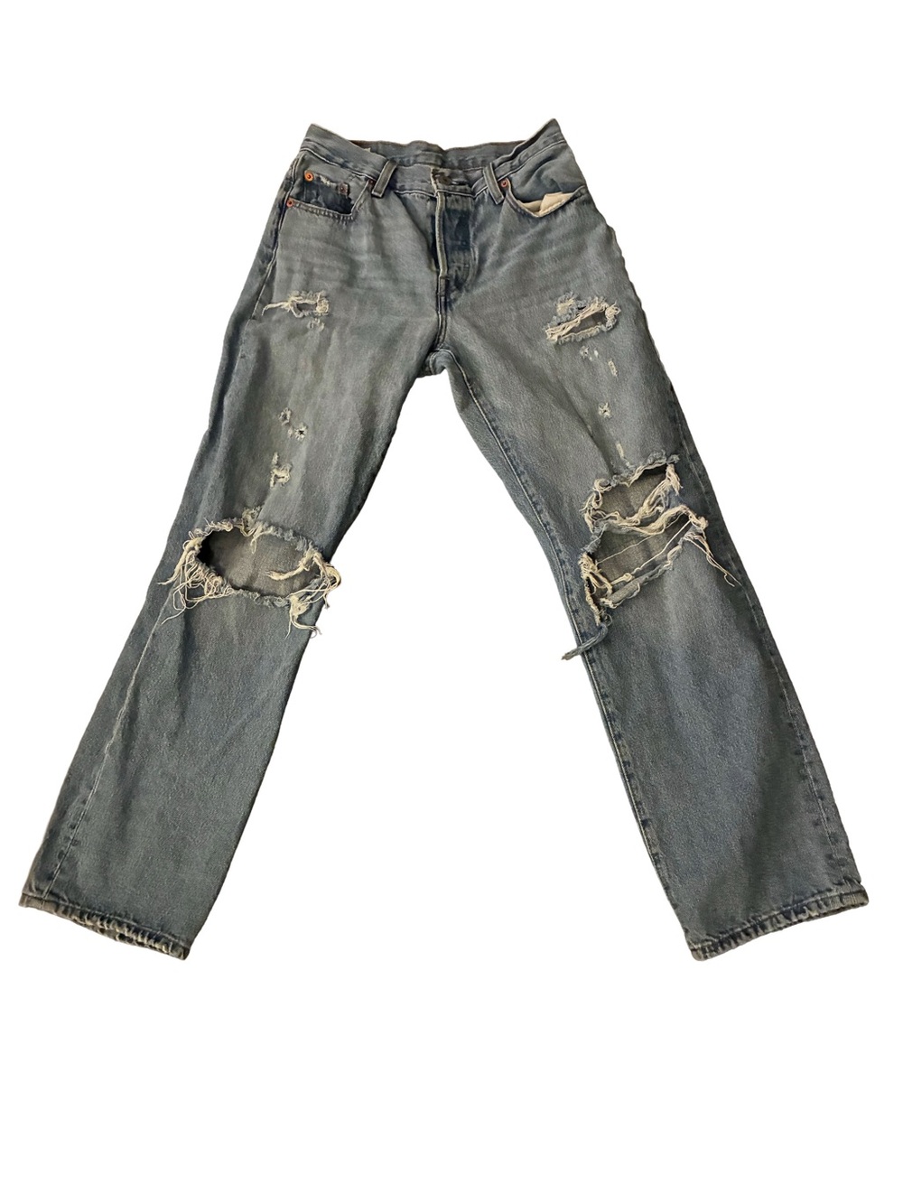 Levi’s Premium 501 ’90s Original Distressed Straight Leg Jeans W25 L30